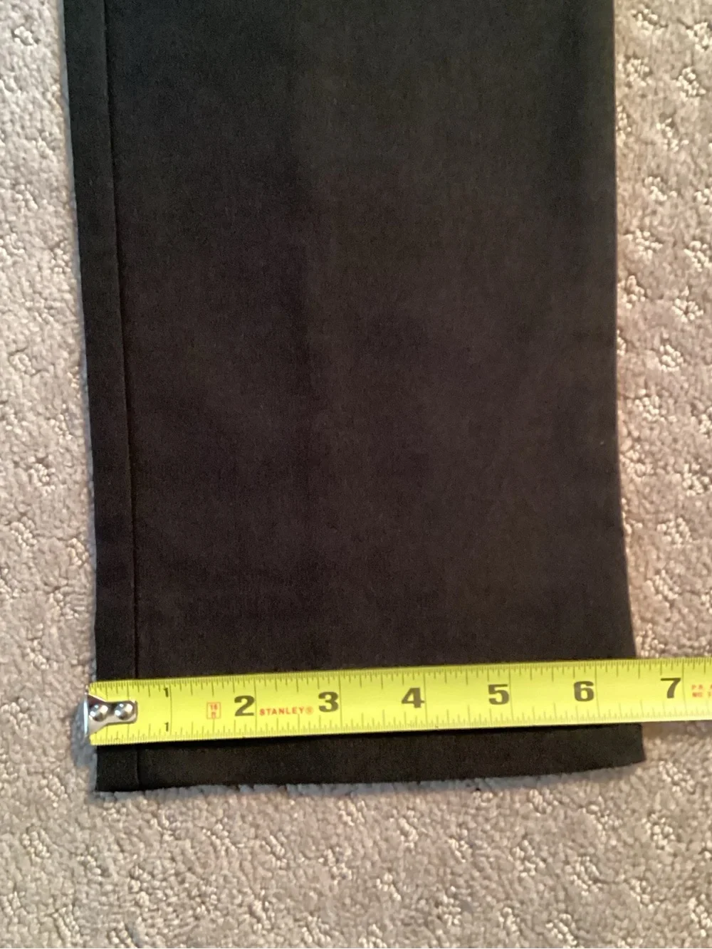 Anne Klein Black pull on pants,straight leg,stretch,logo tab, 30”L,9”rise,sz4 - Picture 8 of 13